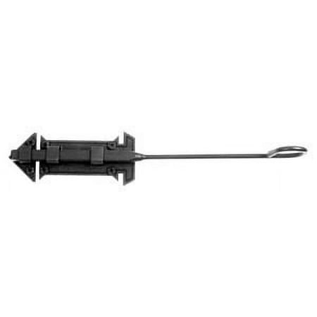 Acorn Manufacturing Mlgp 12" Adobe Iron Long Cane Surface Bolt - Black