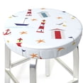 thumbnail image 6 of Goofa Nautical Lighthouse Sailboat Printed Stool Covers Round, Waterproof Round Bar Stool Covers Anti-Slip Round Bar Stool Seat Cover with Elastic Bands Durable -, 6 of 7