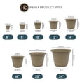 thumbnail image 4 of The HC Companies Prima Planter Round Plant Pot - Plastic, Drainage Holes - 8", Beige, 4 of 7