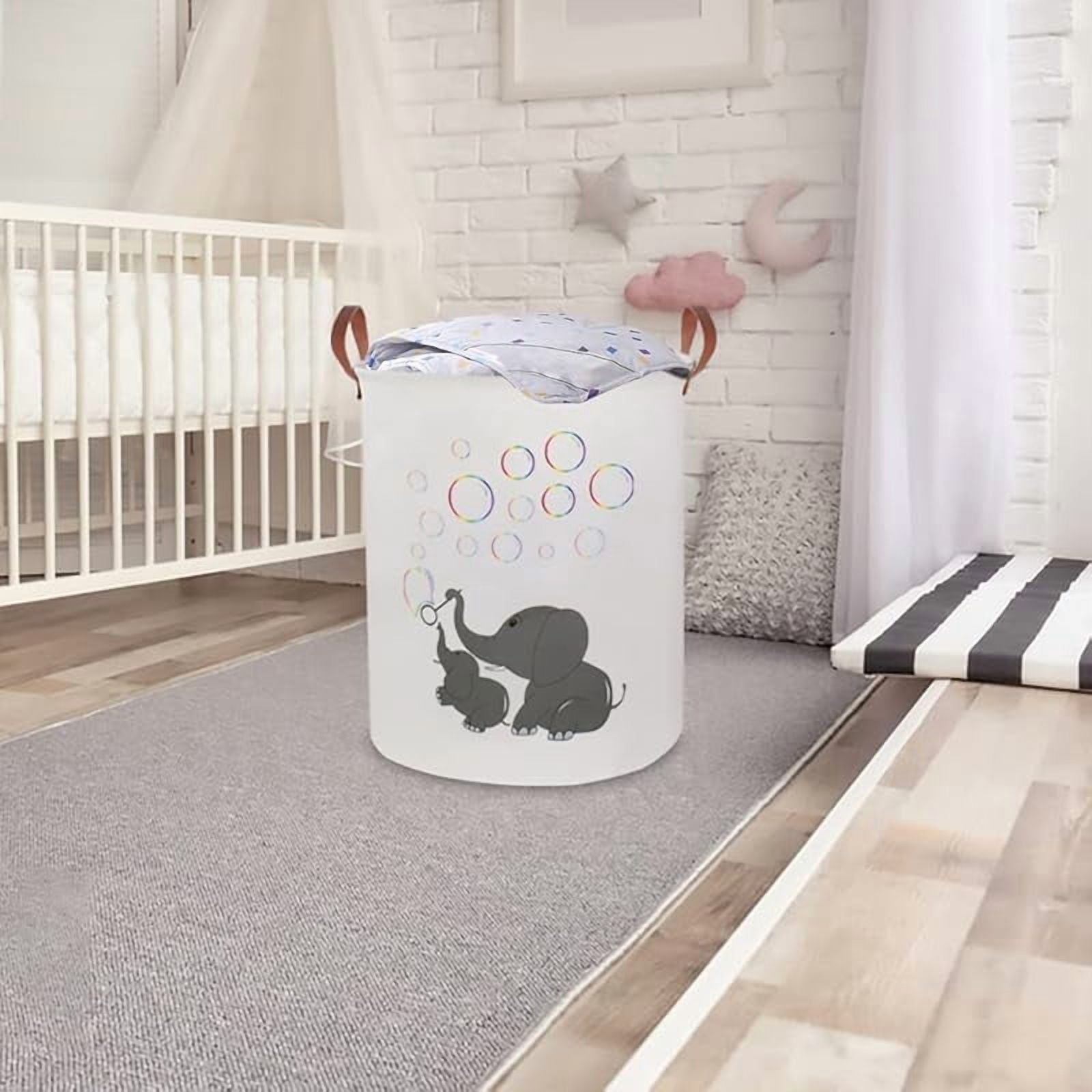 Kids Laundry Basket,Waterproof Baby Boys Nursery Hamper,Collapsible Fabric Storage Container,Toys Bin,Room Decor,Gift Basket