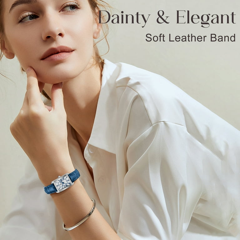 Bomieux Women's Retro Square Analog Watch with Leather Strap photo 3