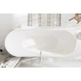 thumbnail image 4 of Elegant Kitchen and Bath 67 inch Bathtub in Glossy White with Chrome Trim, 4 of 8
