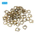 thumbnail image 3 of Uxcell Metal Pendants Drops, 50 Pack Hollow Heart Shape Mini Pendant for Jewelry Making DIY, Bronze, 3 of 5