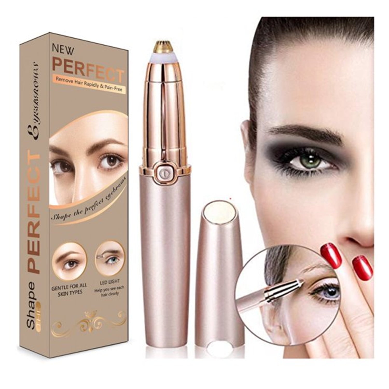 SOBEAUTY Facial Hair Removal for Women, Painless Hair Remover Shaver