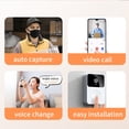 thumbnail image 3 of Rbaofujie Sonnette Vidéo Intelligente Sans Fil à Distance Sonnette Visuelle Intelligente Interphone Domestique HD Vision Nocturne Wifi Rechargeable Sécurité Sonnette, 3 of 9
