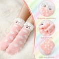 thumbnail image 3 of Bocaoying 5 Pairs Fuzzy Socks for Women, Funny Winter Warm Cute Fuzzy Socks, Soft Cozy  Animal Fluffy Slipper Socks Casual for Women Home Sleeping Birthday Christmas, 3 of 7
