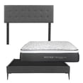 thumbnail image 1 of Colchón Matrimonial Trini + Cabecera Bilbao + Base Cama Slim Gris, 1 of 14