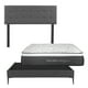 thumbnail image 1 of Colchón Matrimonial Trini + Cabecera Bilbao + Base Cama Slim Gris, 1 of 14