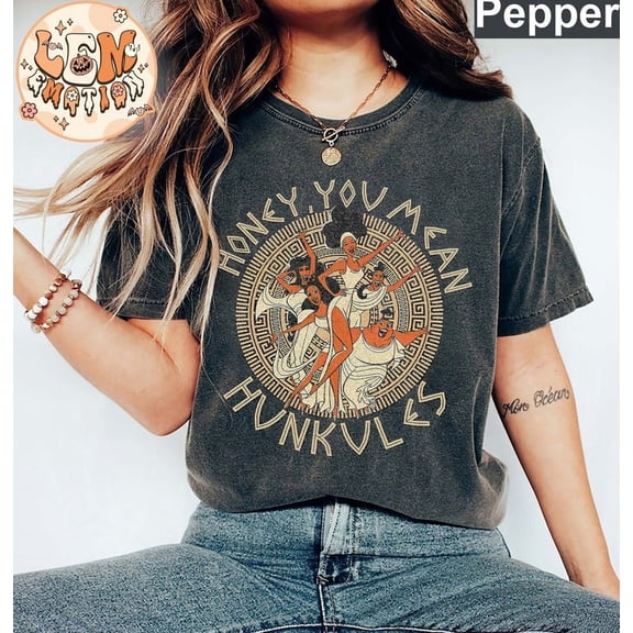 Disney Hercules Diva The Muses Honey You Mean Hunkules Retro 90s Comfort Colors T-Shirt, Disney Family Birthday Gift , Hercules Shirt, Pepper Color, Size S