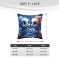 thumbnail image 2 of KLL Cute Fish Flower Couple Decorative Throw Pillow Covers Velvet Soft for Couch Sofa Bedroom Living Room Outdoor (No pillow core)- 16"x16", 2 of 5