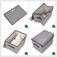 thumbnail image 3 of Large 22 Quart Linen Fabric Foldable Storage Bin Cube Organizer Basket with Flip-Top Lid & Handles, Clothes Blanket Box for Home, Office, Closet, Gray, 3 of 5