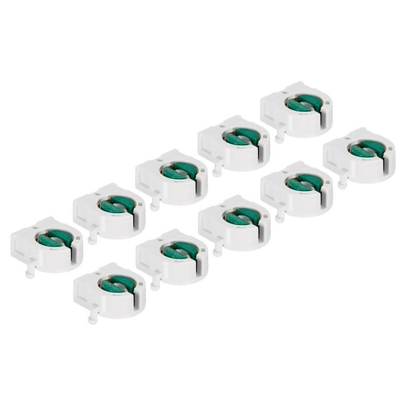 Uxcell Non Shunted T8 Lamp Holder Socket Light Socket LED Fluorescent Tube White Green 10 Pack