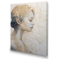 thumbnail image 2 of DESIGN ART Designart "Gold Lines Femal Profile I" Fashion Woman Wall Decor 34 in. wide x 44 in. high, 2 of 5
