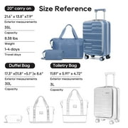 Joyway 3-Piece Front Opening Cover Carry-on Luggage Side Hooks TSA Lock Spinner Wheels YKK Zippers