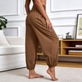 thumbnail image 6 of Oiangi Women's Workout Yoga Pants with Pockets High Waist Stretchy Athletic Pant Fall Comfy Basic Trousers Coffee M, 6 of 8