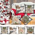 thumbnail image 2 of BOBOMOTI Christmas Pillow Covers 4 Pack 18x18in Christmas Decorative Pillow Covers Christmas Winter Holiday Cushion Case Decoration Clearance, 2 of 6