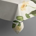 thumbnail image 3 of White Yellow Flower Sunflower Pattern Rectangle Tablecloth 60"x84",Waterproof Polyester Rectangle Table Cloth, Wipeable Spillproof Polyester Tablecloth for Dining, Camping, Indoor and Outdoor, 3 of 5