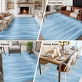 thumbnail image 5 of Blue Area Rugs 5'x7', Washable Small Throw Rugs for Laundry Room Playroom, Modern Abstract Art Ombre Striped Indoor Outdoor Rug Non-Slip Low Pile Carpet Runner Reversible Floor Mats, 5 of 8
