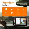 thumbnail image 3 of REXING 7" Wireless CarPlay/Android Auto Receiver, 4K Dash Cam, 1080p Rear, GPS, Bluetooth, 32GB Card, 3 of 10