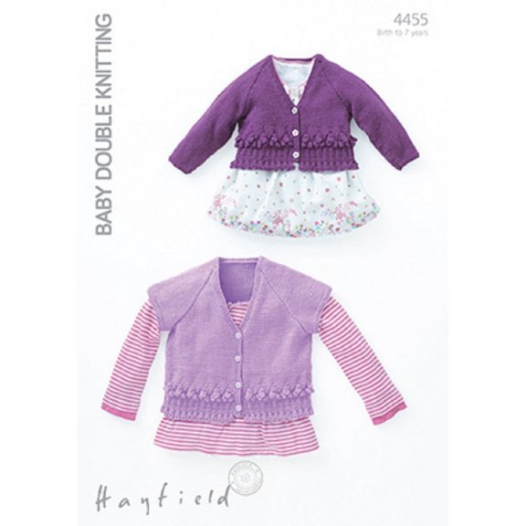 Sirdar Hayfield Baby DK Cardigans Knitting Pattern 4455