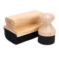 thumbnail image 1 of Cutting Board Wax Applicator, Oil Wax Applicator Anti Slip Rectangular and Round 2PCS  for Butcher Blocks, 1 of 7