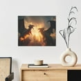 thumbnail image 6 of Logiee Castle Cool Fire Dragon Print Canvas Wall Art ,Art Poster,Canvas Decorative Picture,Decor Wall Pictures for Living Room Bedroom Bathroom,Ready to Hang, 6 of 6