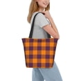 thumbnail image 7 of Bingfone Fall Buffalo Plaid Women Shoulder Tote Bags Casual Bag Ladies Shopping Handbag, 7 of 7