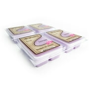 Pure English Lavender Wax Melts Bulk Pack - 4 Highly Scented Bars - Made With Essential & Natural Oils - Flower & Floral Air Freshener Cubes Collection