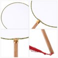 thumbnail image 4 of 5pcs DIY Summer Round Hand Fan Handheld Fan Portable Summer Cooling Fan, 4 of 9