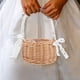 thumbnail image 2 of WORGEOUS Cesta con soporte para flores, cesta tejida de ratán decorativa, cesta de flores con asa, cesta de regalo vacía, 2 of 9