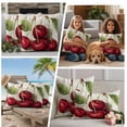 thumbnail image 5 of Vintage Red Cherry Outdoor Waterproof Pillow Covers, Retro Summer Botanical Decorative Rectangle Throw Pillowcase Sofa Cushion Sham for Patio/Couch/Chair, 20"x12" 2 Pack, 5 of 8