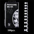 thumbnail image 4 of Nail Enhancement, French Nail Piece, False Nail Piece Crescent Shape Easy To Apply Artificial Nails, Short-Term Use, Adhesive Strips for Manicure, Durable and Lightweight Nail Art Accessory, 4 of 6