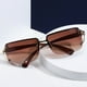 thumbnail image 4 of Gafas de sol retro con protección UV para hombres y mujeres, de moda, con incrustaciones de diamantes y sin marco, 4 of 6