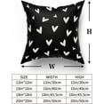 thumbnail image 6 of Valentines Pillow Covers 20x20 Set of 2 Black Love Heart Holiday Decorative Throw Pillows Romantic Valentine Day Themed Gifts Pillowcase Cotton Square Cushion Cover Decor for Home Couch Bed Soft, 6 of 6