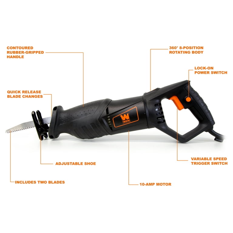 10 Amp 8-Position Variable Speed Reciprocating Saw 10 Amp 8-Position Variable Speed Reciprocating Saw