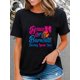 thumbnail image 1 of Camiseta de manga corta con cuello redondo y diseño gráfico para mujer y hombre, ideal para fiestas de revelación de género., 1 of 4