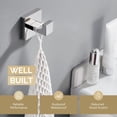 thumbnail image 3 of Angle Simple Towel Hook for Bathroom, SUS 304 Stainless Steel Shower Bath Towel Robe Hanger, Wall Coat Hook, Polished Chrome, 3 of 9