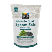 365 by Whole, Epsom Salt Muscle Soak With Activated Charcoal, 48 Oz - Pack Of 2