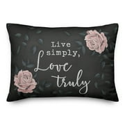 Creative Products Live Simply, Love Truly 14x20 Spun Poly Pillow