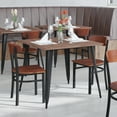 thumbnail image 2 of Flash Furniture Wright Metal/Wood Restaurant Chair, Set of 2, Walnut, 2 of 12