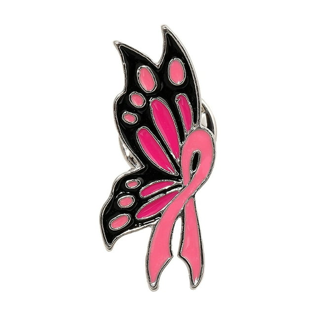 Cancer Awareness Brooch Pin With Rhinestones Elegant Ribbon Design For Strength And Support Button Cute with Backs Backs Brooches for Crafts Shawl Clip Train Pin Flower Brooches for Women Pin Back