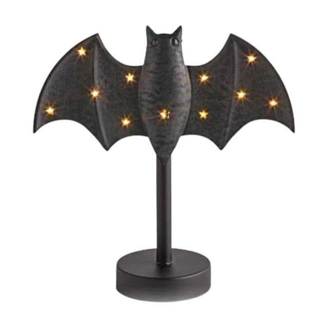 (2 Pack) Gothic Halloween Bat Candle Holder Elegant Decorative Flickering Light For Home Party Farmhouse
