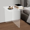 thumbnail image 6 of Acrylic Side Table, End Table, Free Standing Clear Modern Bedside Table, 6 of 24