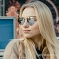 thumbnail image 3 of KANASTAL Square Polarized Sunglasses for Women Men Small Hexagonal Polygon Shades(Mirrored Silver), 3 of 8