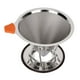 thumbnail image 1 of Cono de café con filtro de goteo de café reutilizable de acero inoxidable con malla (125 mm), 1 of 13