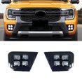 thumbnail image 3 of 2 luces LED de circulación diurna para Ford Ranger T9 2022 2023 2024, señal de giro dinámica, cubierta de lámpara antiniebla LED DRL para coche, 3 of 5