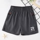 thumbnail image 4 of Pantalones cortos deportivos casuales de cintura elástica de color sólido para niñas, pantalones de poliéster, 4 of 9
