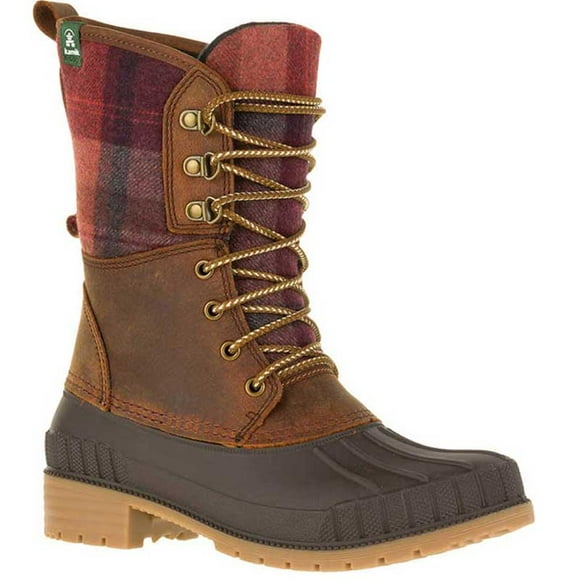 Kamik Women's Sienna 2 Winter Boot Dark Brown/Red Plaid - NK2186S-DBR