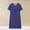 01 Blue, variant on Weiqiqre Womens Sleepwear Cotton Night Shirts Short Sleeve Night Gown Dress Casual Pajamas Soft Sleepwear