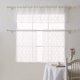 thumbnail image 2 of Deconovo - Juego de 3 cortinas transparentes para cafetería, tejido jacquard, para cocina, color blanco roto, 2 of 7